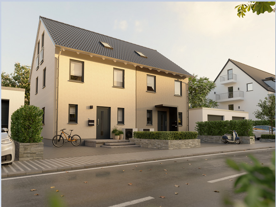 Thumbnail-Florstadt: Gehobene Neubau Doppelhaushälfte KFW 55 in traumhafter Lage (Provisionsfrei)