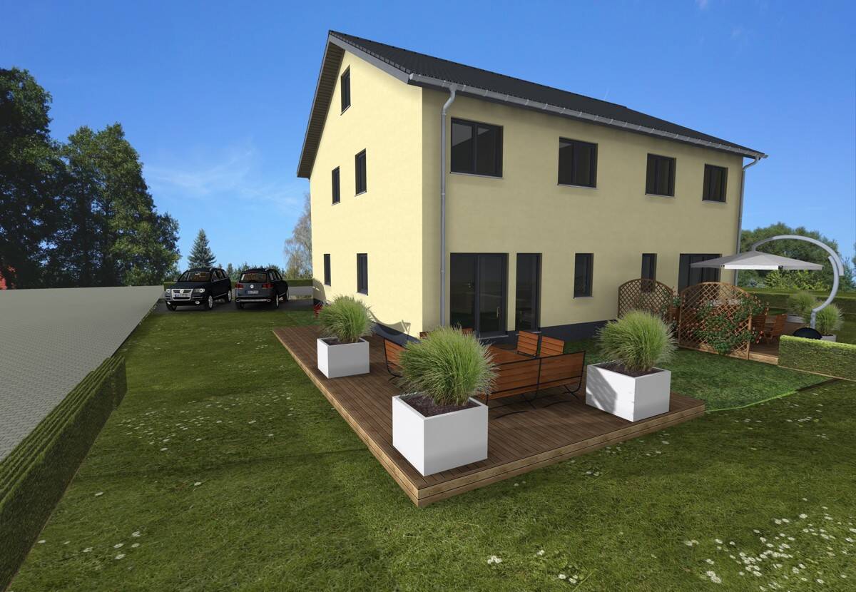 Thumbnail-Doppelhaushälfte mit Bauplatz