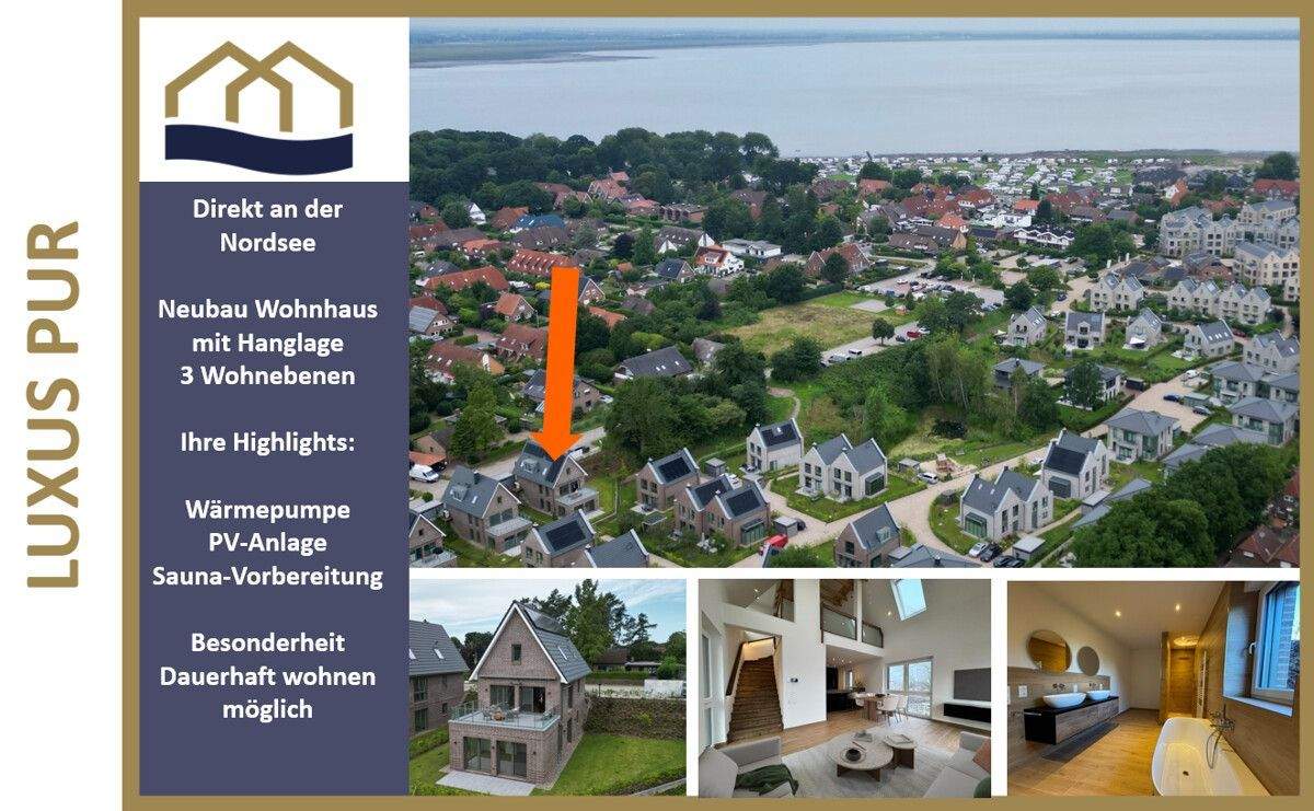 Thumbnail-Luxus am Meer - Exklusives Wohnen auf drei Ebenen direkt am Jadebusen - Dauerhaft wohnen möglich!