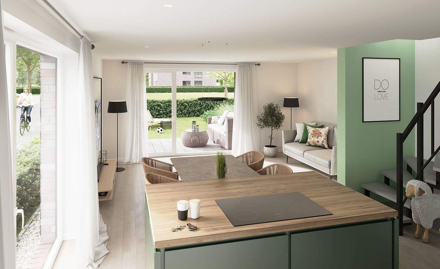 Thumbnail-Modernes Doppelhaus: Garten, Familie, Leben!