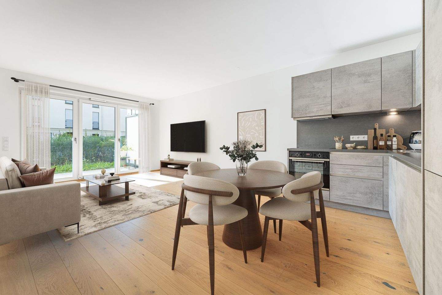 Thumbnail-Neuwertige 3-Zimmer-Gartenwohnung mit Terrasse, zwei Gärten & hochwertiger Ausstattung