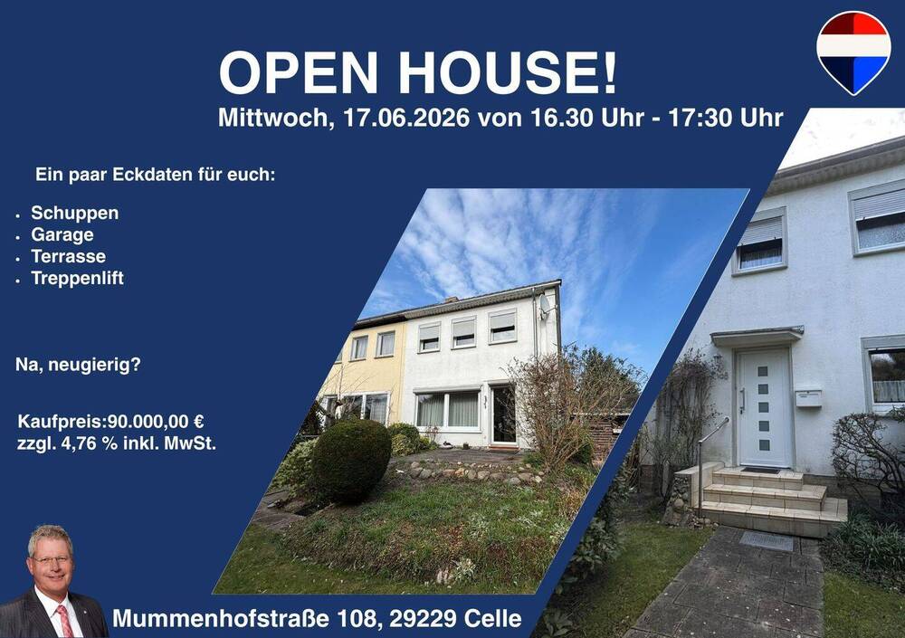 Thumbnail-Reihenendhaus mit Potenzial in Celle - Ihr neues Zuhause mit Garten und Terrasse! (AG-1020-246)