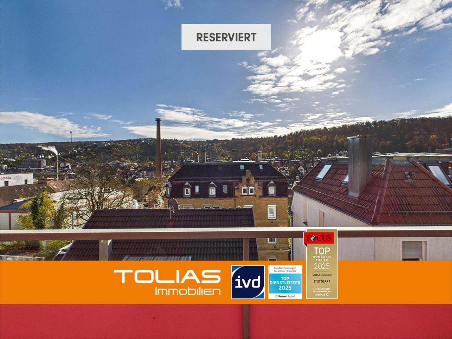 Thumbnail-Fernsehturm-Feeling auf der Südseite! Zwei Zimmer mit Aussicht und urbanem Charme