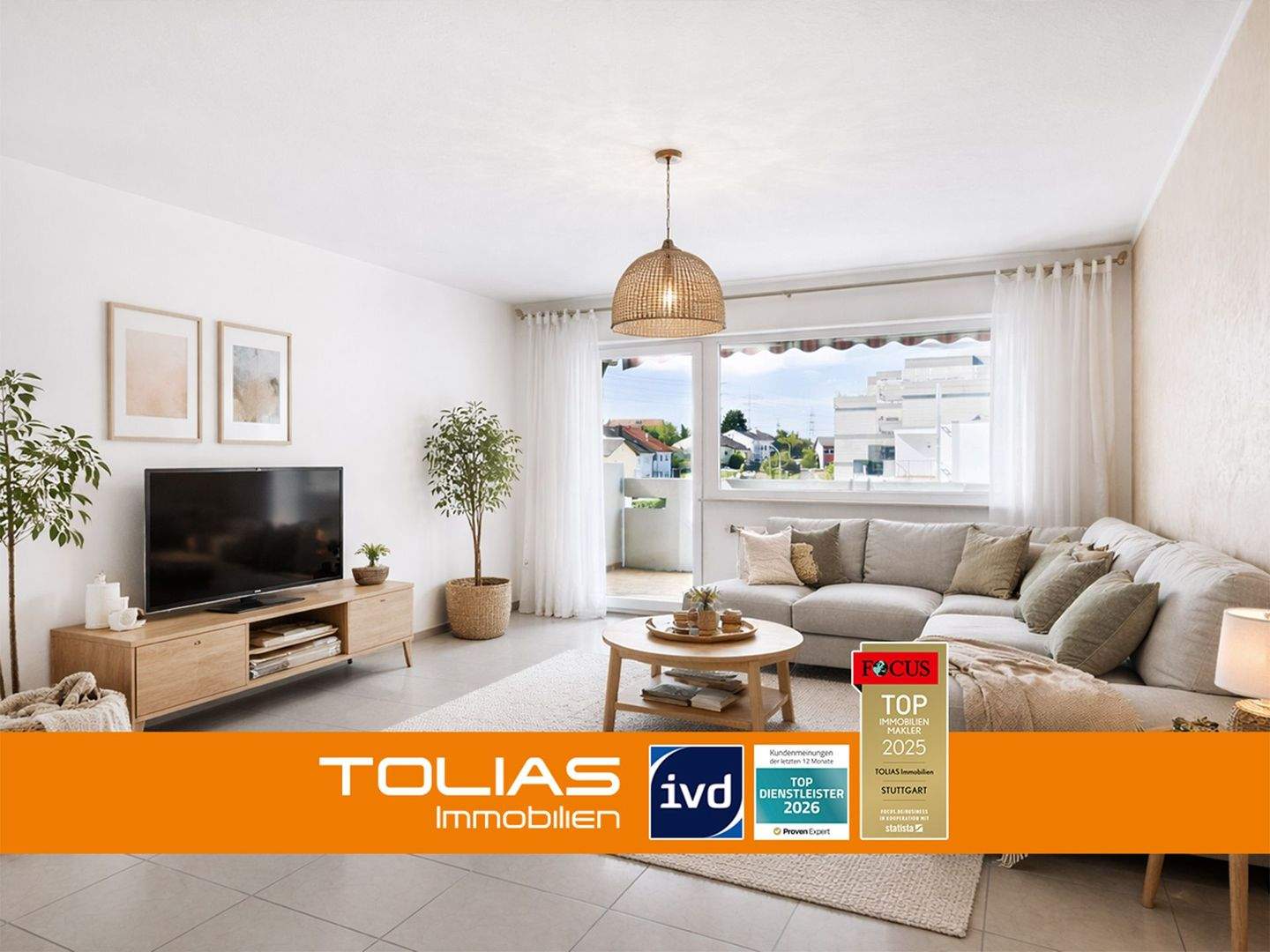 Thumbnail-Einziehen & Wohlfühlen: 3-Zimmer-Wohnung mit Südbalkon in Freiberg am Neckar!