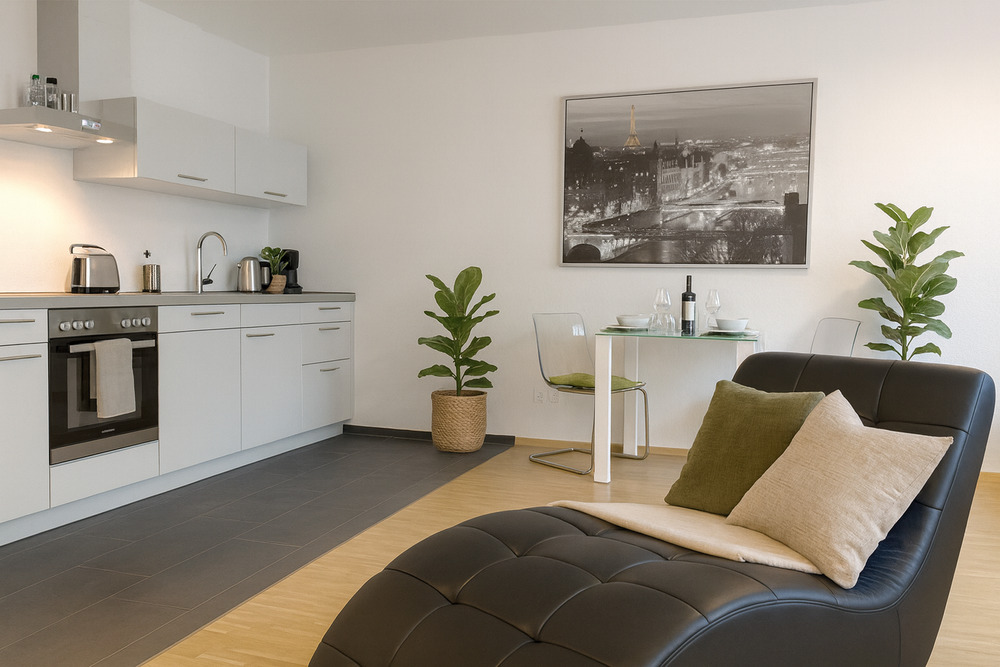 Thumbnail-Modernes Stadt-Apartment in Freiburg-St. Georgen – möbliert & top Lage
