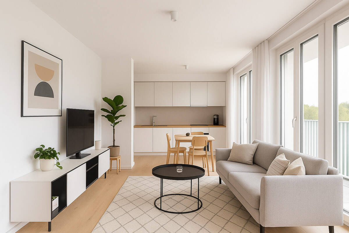 Thumbnail-Komfort für Pendler - möblierte 2-Zimmer-Wohnung mit Aufzug, Balkon & Fußbodenheizung in Citynähe