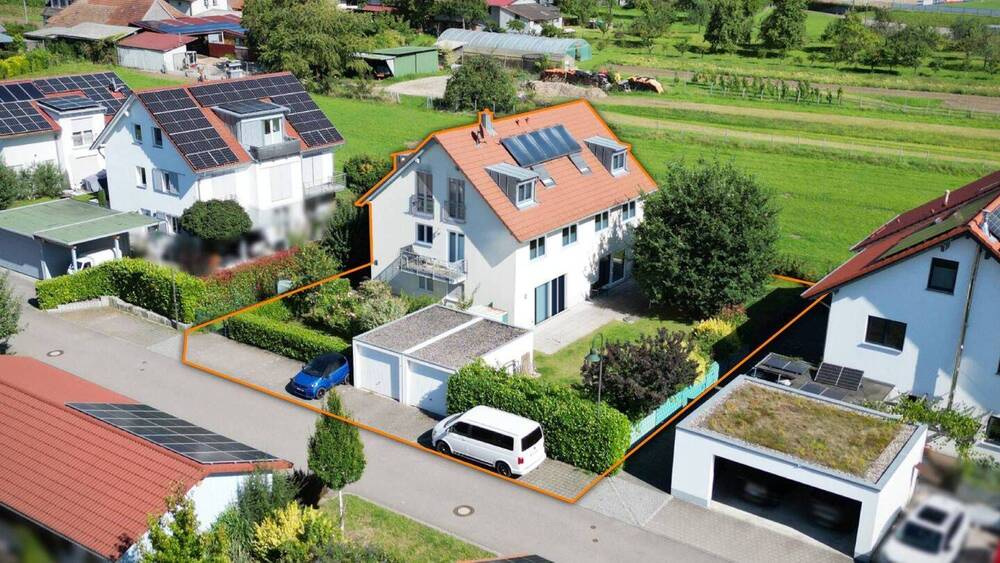 Blick auf das Einfamilienhaus, teilbar in zwei Doppelhaushälften