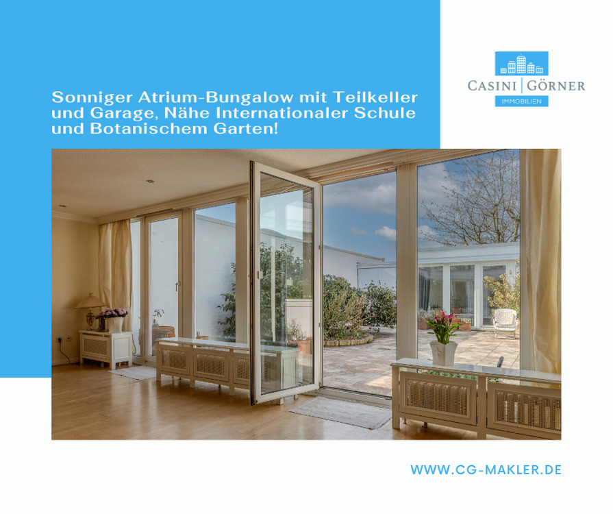 Thumbnail-Flottbek - Sonniger Atrium-Bungalow mit Teilkeller und Garage in gefragter Nachbarschaft!