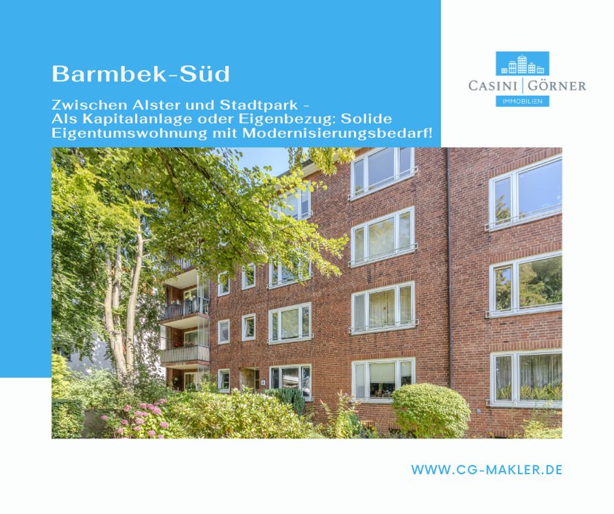 Thumbnail-Zwischen Alster und Stadtpark: Solide Eigentumswohnung mit Renovierungsbedarf!