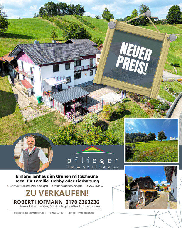 Thumbnail-Einfamilienhaus im Grünen mit Scheune - Ideal für Familie, Hobby oder Tierhaltung -