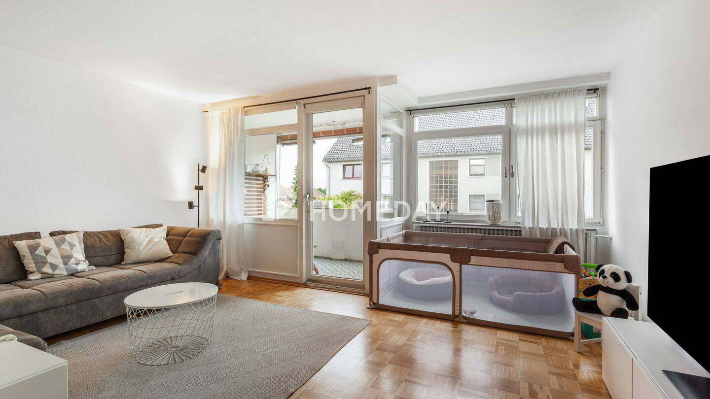 Thumbnail-Erbbauzins: Helle 3-Zimmer-Wohnung mit Loggia - ca. 76 Quadratmeter in der ersten Etage
