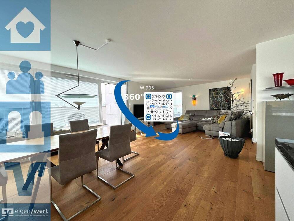 Thumbnail-Exklusive 4-Zi.-DG-Wohnung mit 3 Terrassen und zwei TG-Plätzen in Aschheim