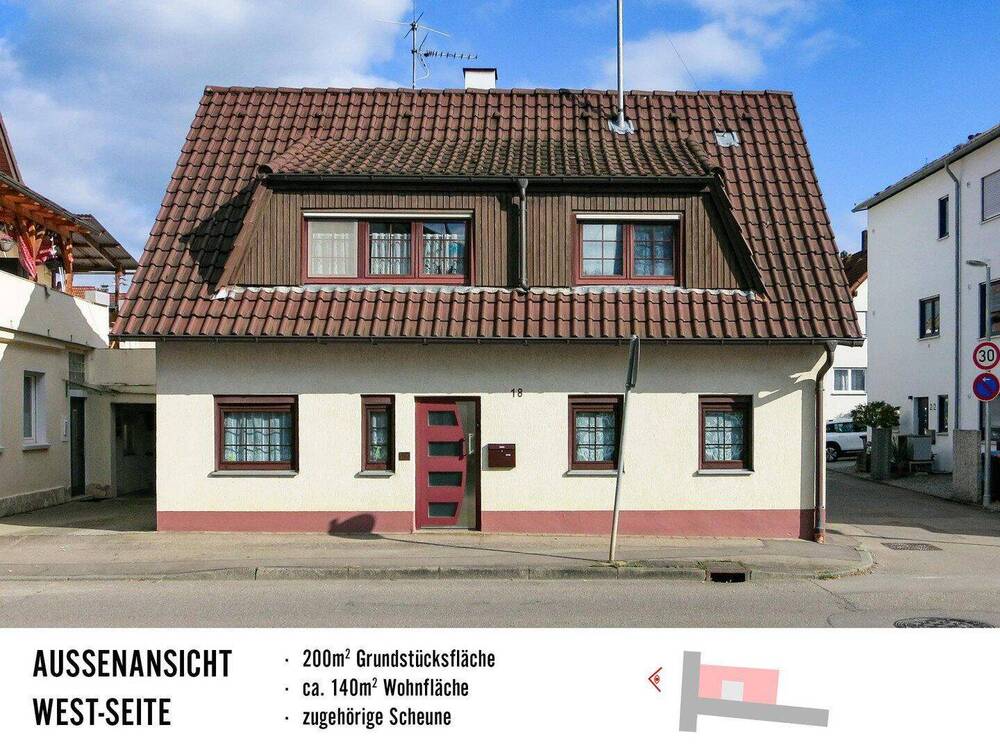 Thumbnail-Familienhaus mit großer Scheune, z.B. als Werkstatt oder Garage