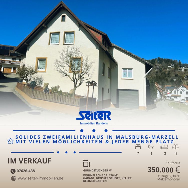 Thumbnail-Solides Zweifamilienhaus in Malsburg-Marzell mit viel Platz und jeder Menge Möglichkeiten