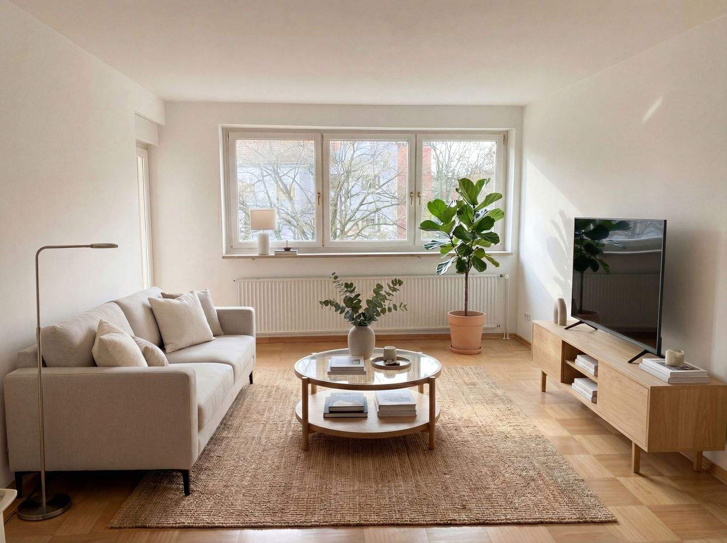 Thumbnail-Renovierte 3-Zimmer-Wohnung in grüner Lage mit großem West-Balkon und Einzelgarage