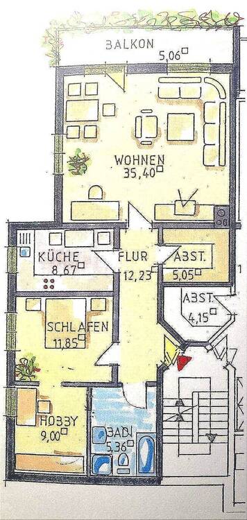 Thumbnail-Lichtdurchflutetes Wohnglück 2,5 ZW in Rimpar: 90 m², West-Balkon, EBK – Ideal für Paare und Singles