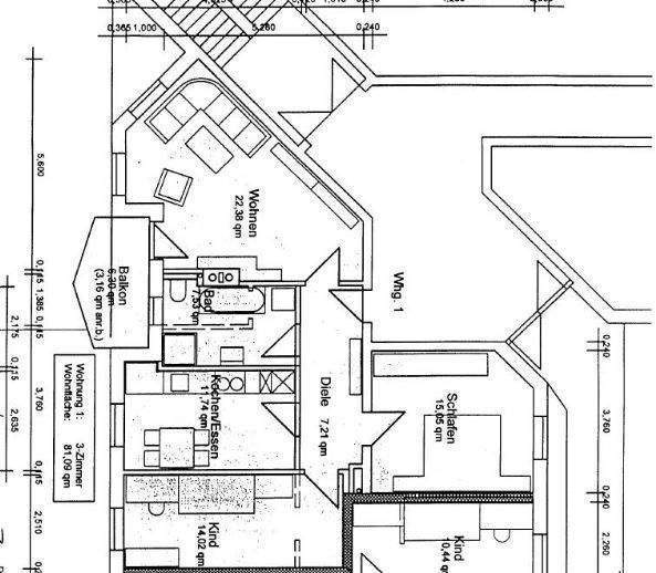Thumbnail-3-Zimmer-Wohnung im 1. Stock, Balkon, in ruhiger Wohnlage in AltenstadtWN
