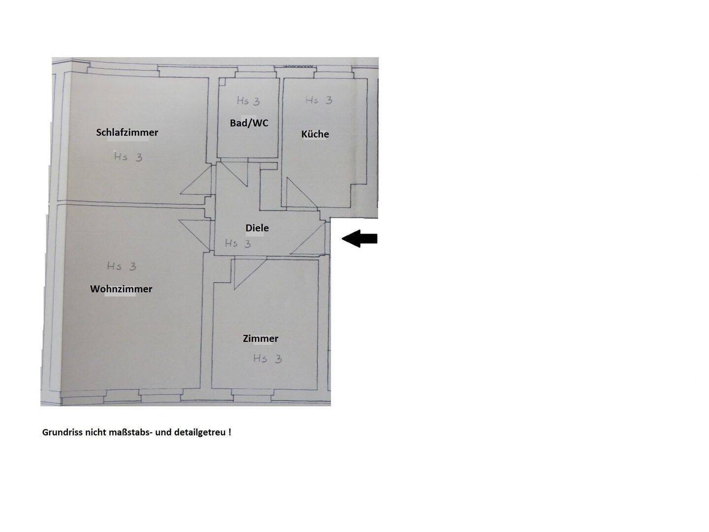 Thumbnail-Kleine 3-Zimmer-Wohnung in schöner und ruhiger Lage von RudolstadtCumbach