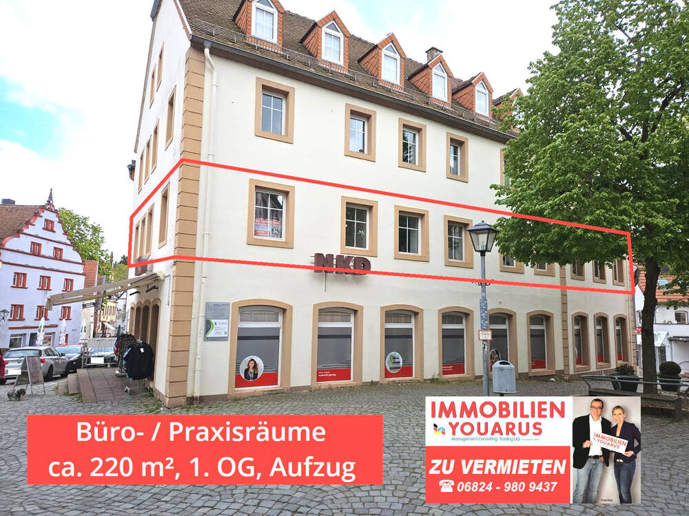 Thumbnail-Provisionsfrei zu vermieten: Praxis Büro Gewerbeeinheit 1. Etage mit Aufzug im Zentrum Ottweiler Altstadt
