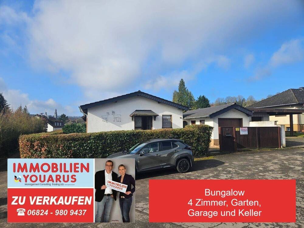 Thumbnail-Bungalow mit 4 Zimmern, Garten, Keller, Garage in guter und ruhiger Lage von Blieskastel