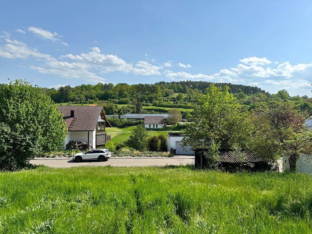 Blick auf Bauplatz