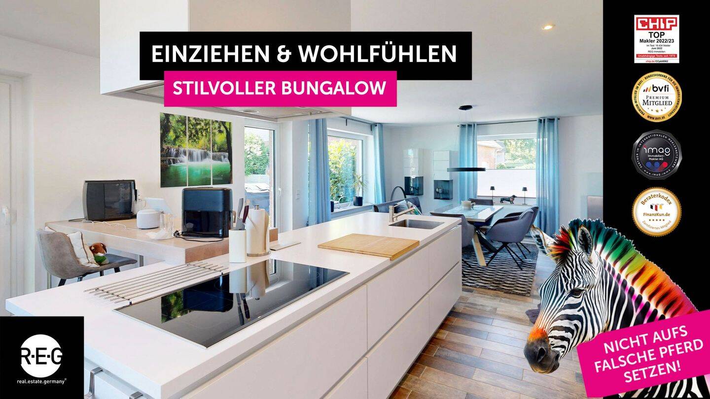 Thumbnail-Bezugsfertiger Bungalow mit ausgebautem Keller Doppelgarage Garten in Wunstorf Großenheidorn LTG 62