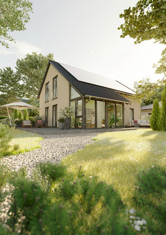 Thumbnail-INKLUSIVE Wintergarten & Carport: Energiesparend, bezahlbar & gemütlich. Massivhaus in Bad Langen...