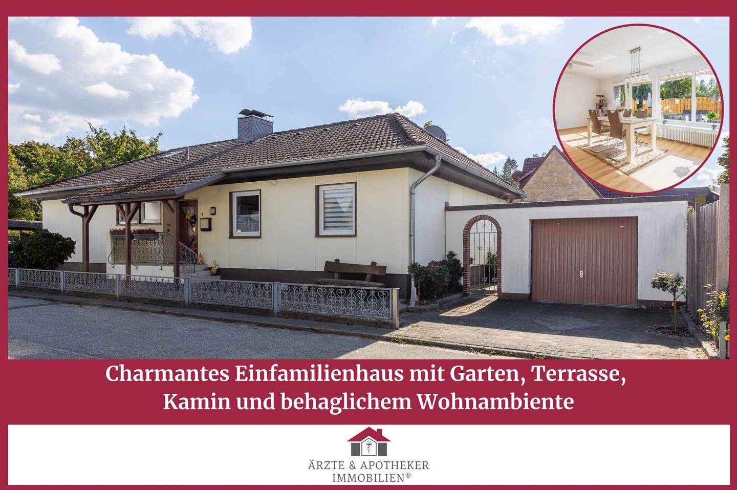 Thumbnail-Charmantes Einfamilienhaus mit Garten, Terrasse, Kamin und behaglichem Wohnambiente