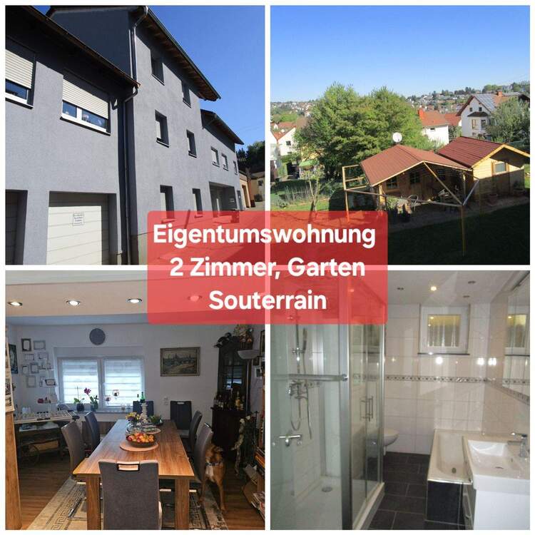 Thumbnail-Souterrain 2 Zimmer Eigentumswohnung, Garten und separates Baugrundstück ca. 439 m², Haustiere erlaubt