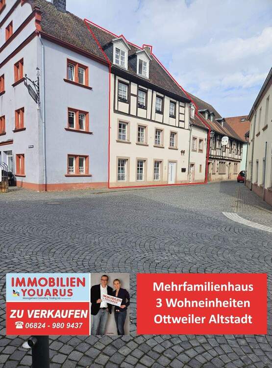 Thumbnail-Großzügiges Mehrfamiliehaus mit 3 Wohneinheiten in der Ottweiler Altstadt