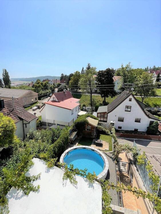 Blick auf den Pool 