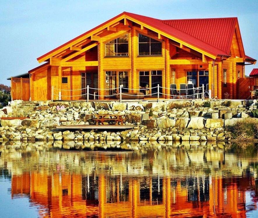 Thumbnail-Freistehendes Blockbohlenhaus direkt am See