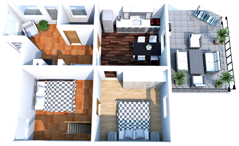 Thumbnail-Ferienhaus an der Talsperre Kriebstein mit PKW-Stellplatz, Terrasse, Kaminen, Bootsanlegestelle und Ruderboot