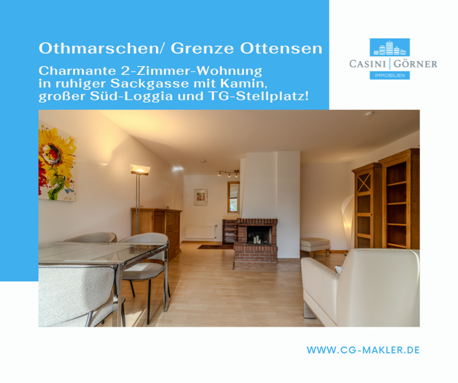 Thumbnail-Charmante 2-Zimmer-Wohnung in Sackgasse mit Kamin, gr. Süd-Loggia und TG-Stellplatz!