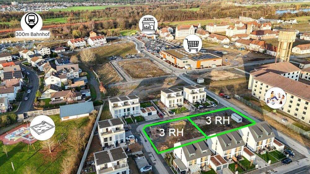 Thumbnail-DIETZ: 3 Reihenhausgrundstücke mit Baugenehmigungen im neuen Babenhäuser Wohnquartier Kaisergärten!