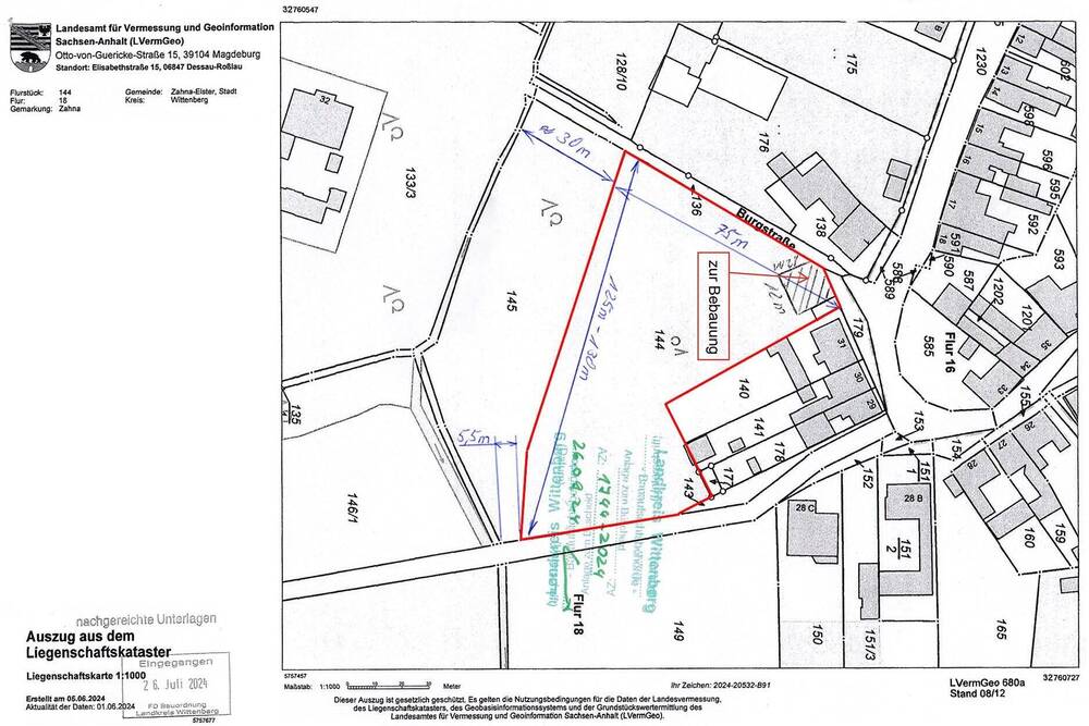 Thumbnail-sofort bebaubares Baugrundstück mit Genehmigung in Zahna