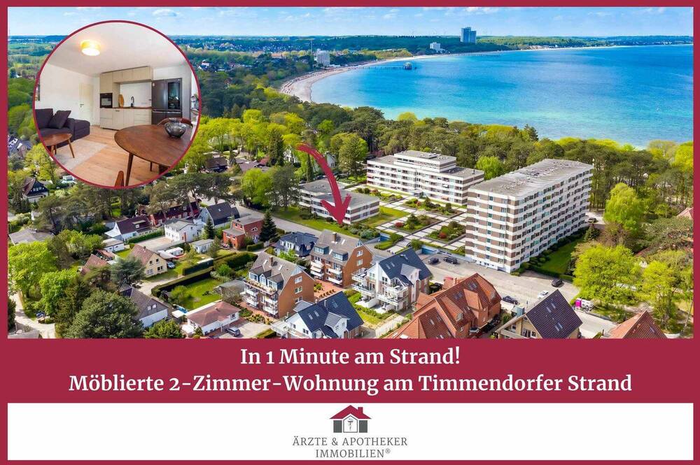 Thumbnail-In 1 Minute am Strand! - Möblierte 2-Zimmer-Wohnung am Timmendorfer Strand