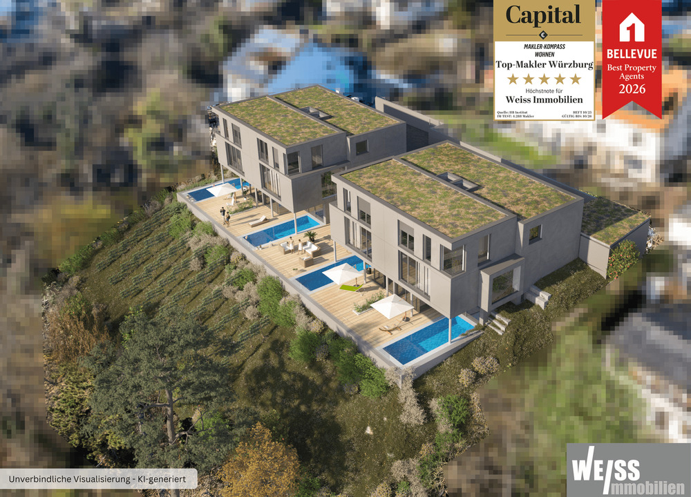 Thumbnail-Exklusives Wohnen, Luxuriöses Neubau-Endhaus (DHH) mit Pool, Aufzug & Blick auf die Festung