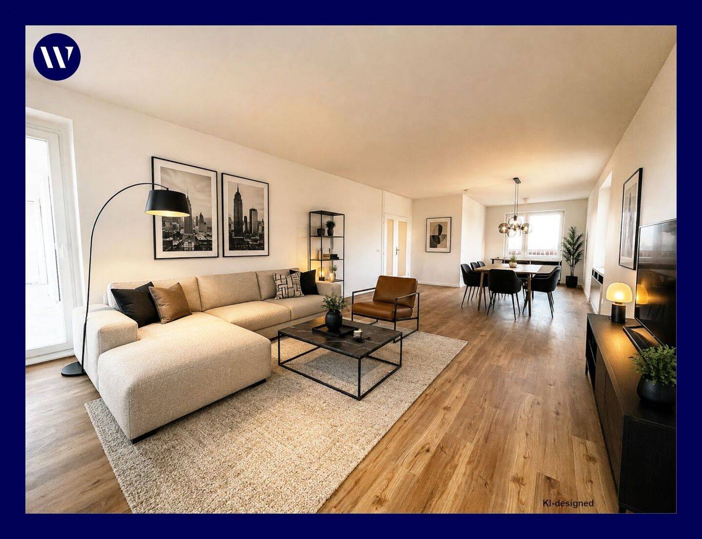 Thumbnail-Neues Familien-Zuhause! Modernisierte 4 Zimmer mit Umlaufbalkon, 2 neue Bäder, neuer Boden, Aufzug