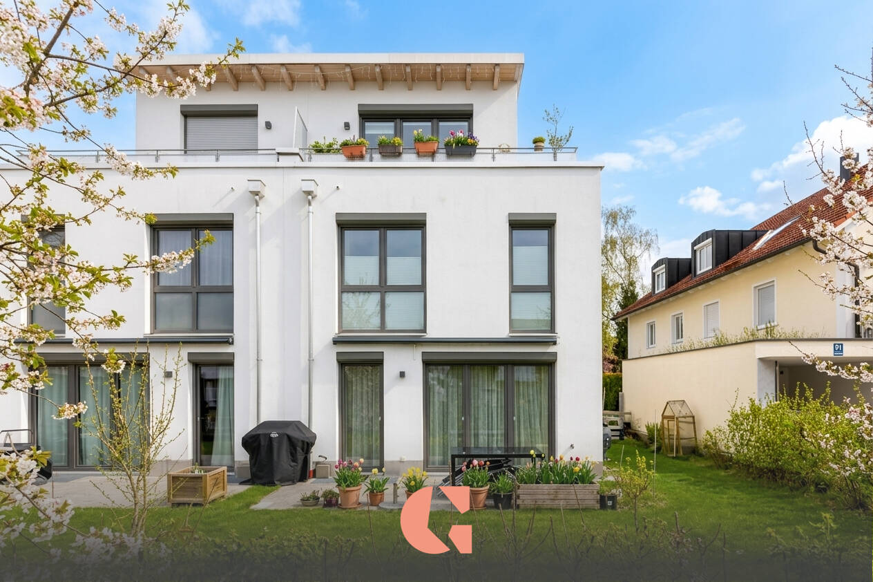 Thumbnail-Moderne DHH mit SüdWest-Garten in ruhiger Lage