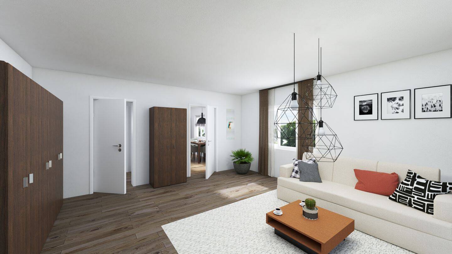Thumbnail-Charmante und gut geschnittene 2-Zimmer-Wohnung mit Balkon und eigener Garage