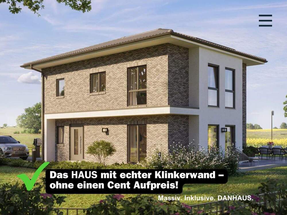 Thumbnail-Massiv trifft modern: Danhaus mit Klinkeroptik, die nicht extra kostet! Schlüsselfertig
