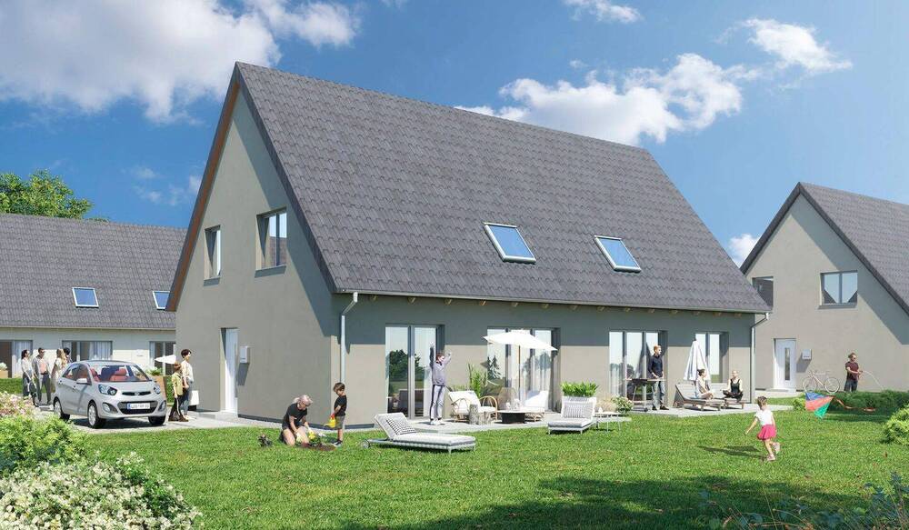 Moderne Doppelhaushälfte am See