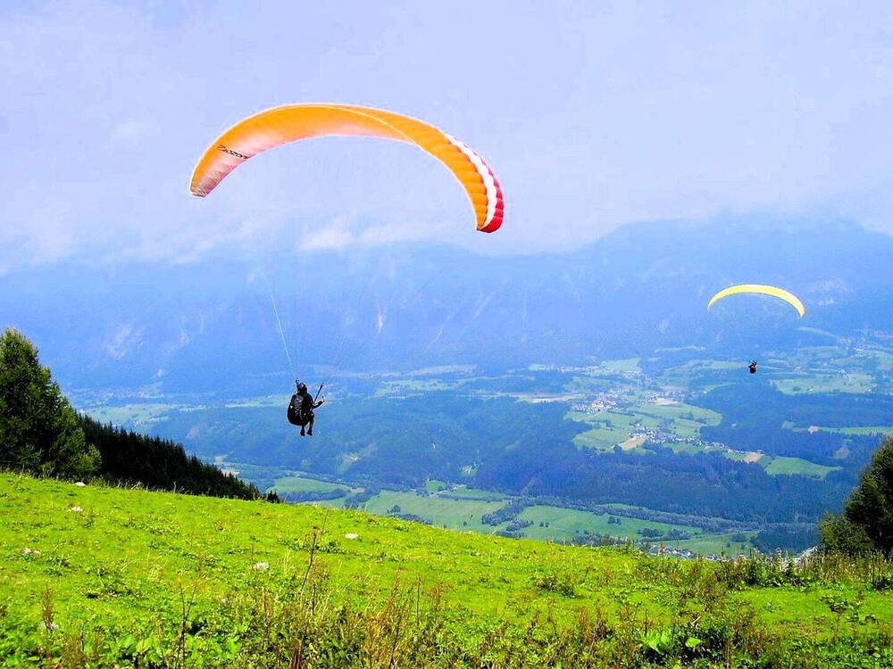 Paragliding vor der Tür