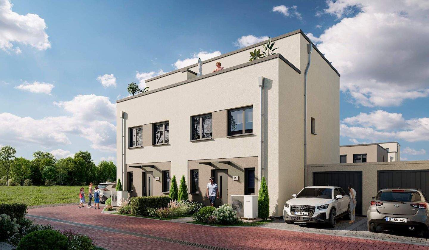 Thumbnail-Doppelhaushälfte mit Dachstudio, Dachterrasse und Garage