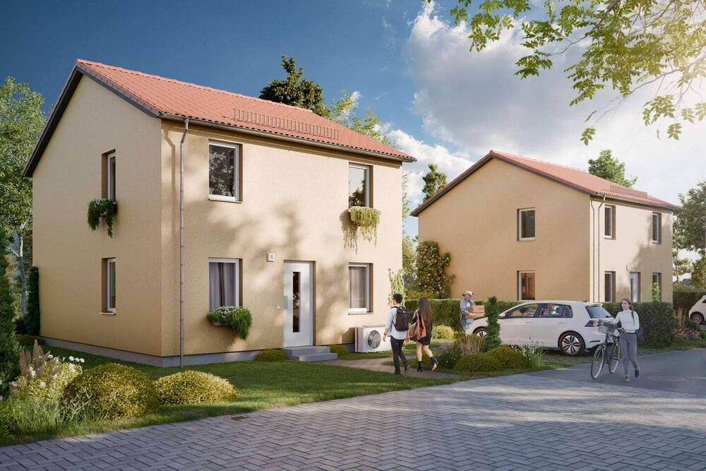 Thumbnail-Neues Einfamilienhaus mit Luft-Wärmepumpe