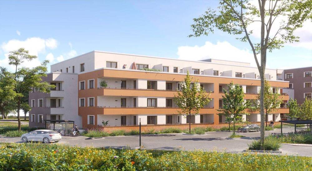 Neugebaute Wohnung mit Blick ins Grüne
