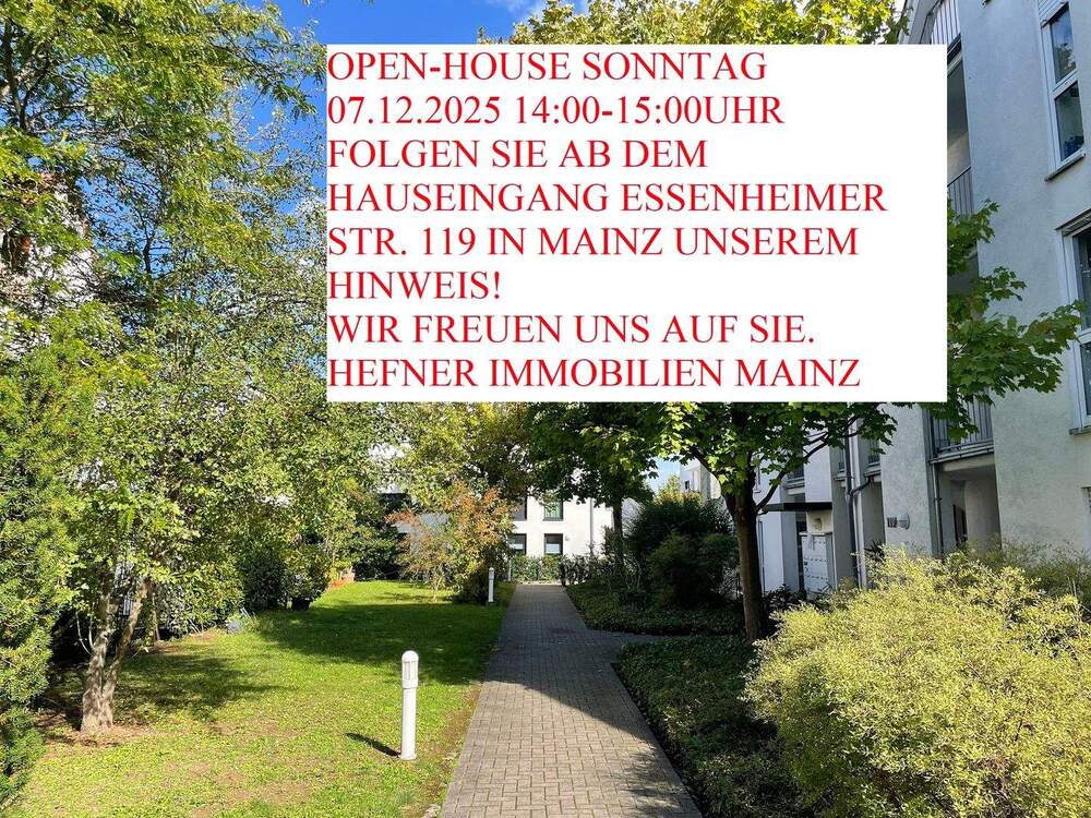 Thumbnail-*NEU* OPEN HOUSE SONNTAG 07.12.2025 14:00-15:00UHR AB DEM HAUSEINGANG ESSENHEIMER STR. 119 IN MAINZ UNSEREM HINWEIS FOLGEN!