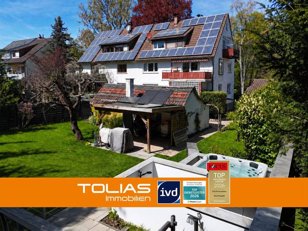 Thumbnail-Grün wohin das Auge reicht: Dreifamilienhaus mit 5 Stellplätzen und Gartenreich auf ca. 824 m²