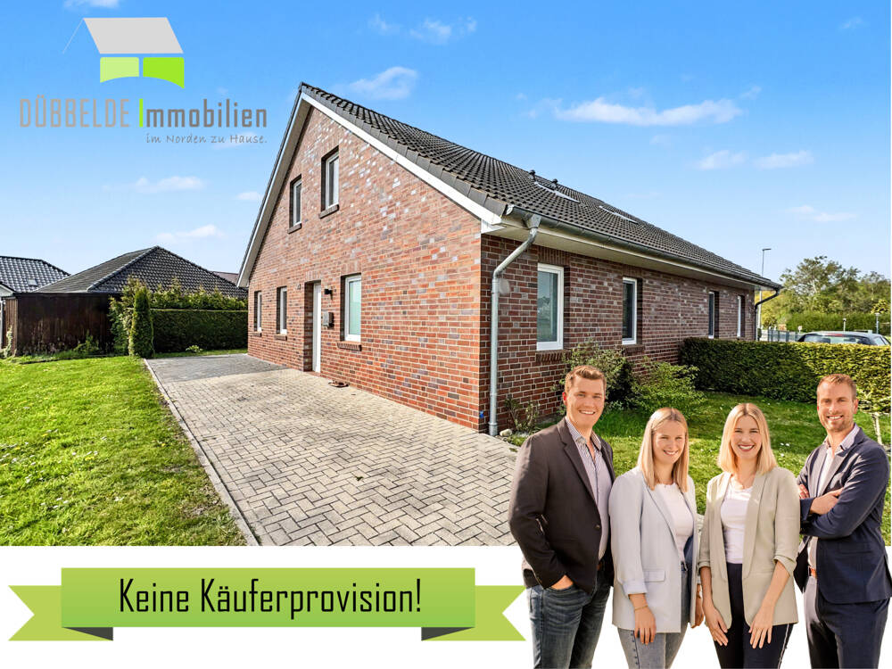 Thumbnail-Komfortabel wohnen im Zentrum von Westrhauderfehn | DHH mit fast 100 m² | Versorgung über Wärmepumpe